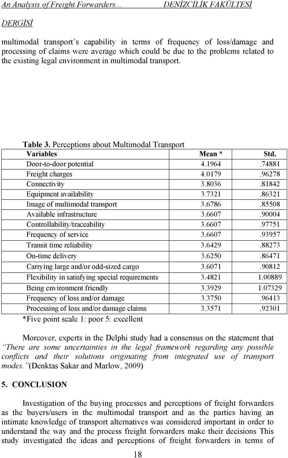 0179.96278 Connectivity 3.8036.81842 Equipment availability 3.7321.86321 Image of multimodal transport 3.6786.85508 Available infrastructure 3.6607.90004 Controllability/traceability 3.6607.97751 Frequency of service 3.