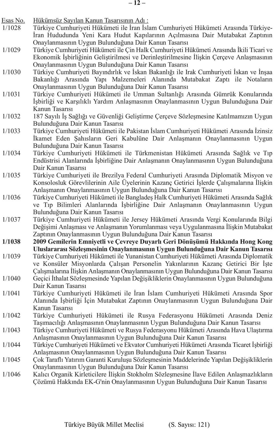 Mutabakat Zaptının Onaylanmasının Uygun Bulunduğuna Dair Kanun Tasarısı 1/1029 Türkiye Cumhuriyeti Hükümeti ile Çin Halk Cumhuriyeti Hükümeti Arasında İkili Ticari ve Ekonomik İşbirliğinin