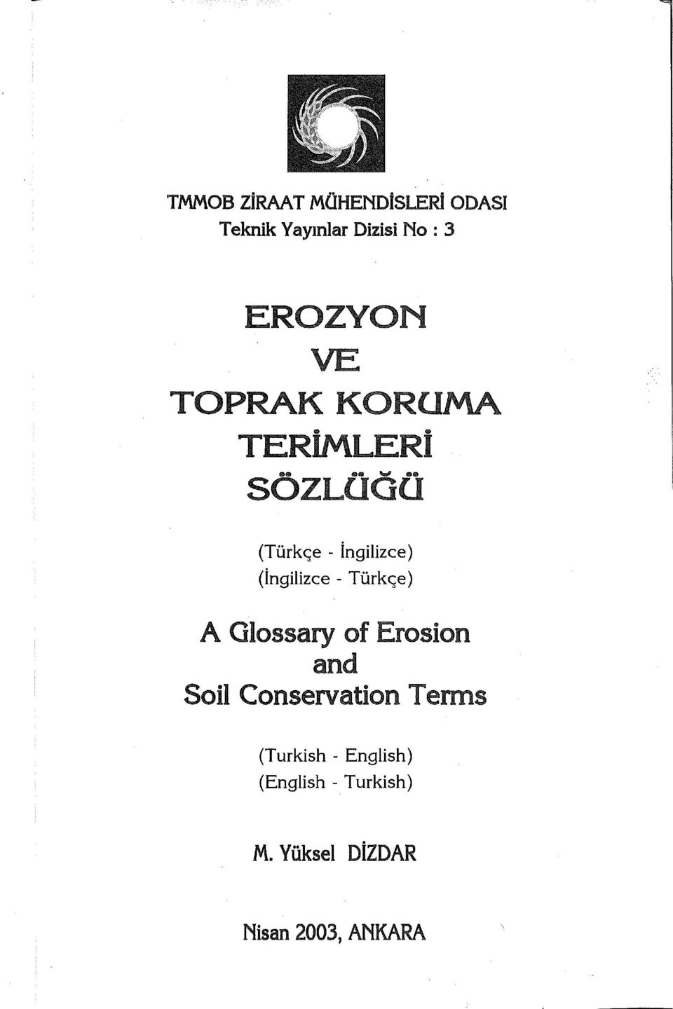 Glossary of Erosion and Soil Conservation Terms (Turkish -