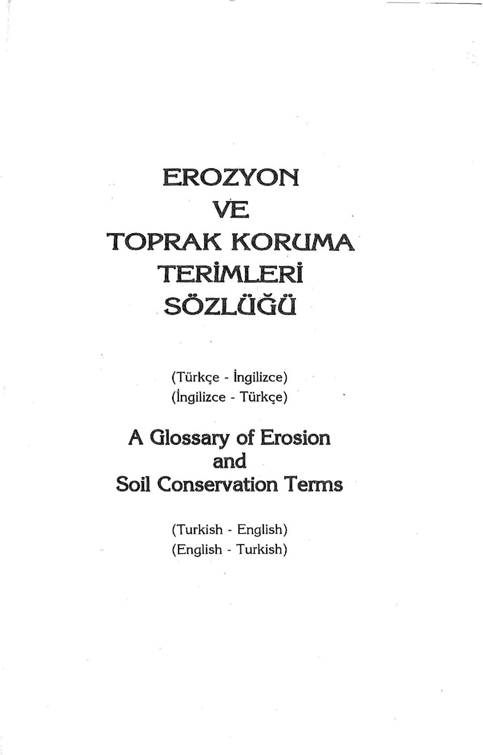 Erosion and Soil Conservation Terms