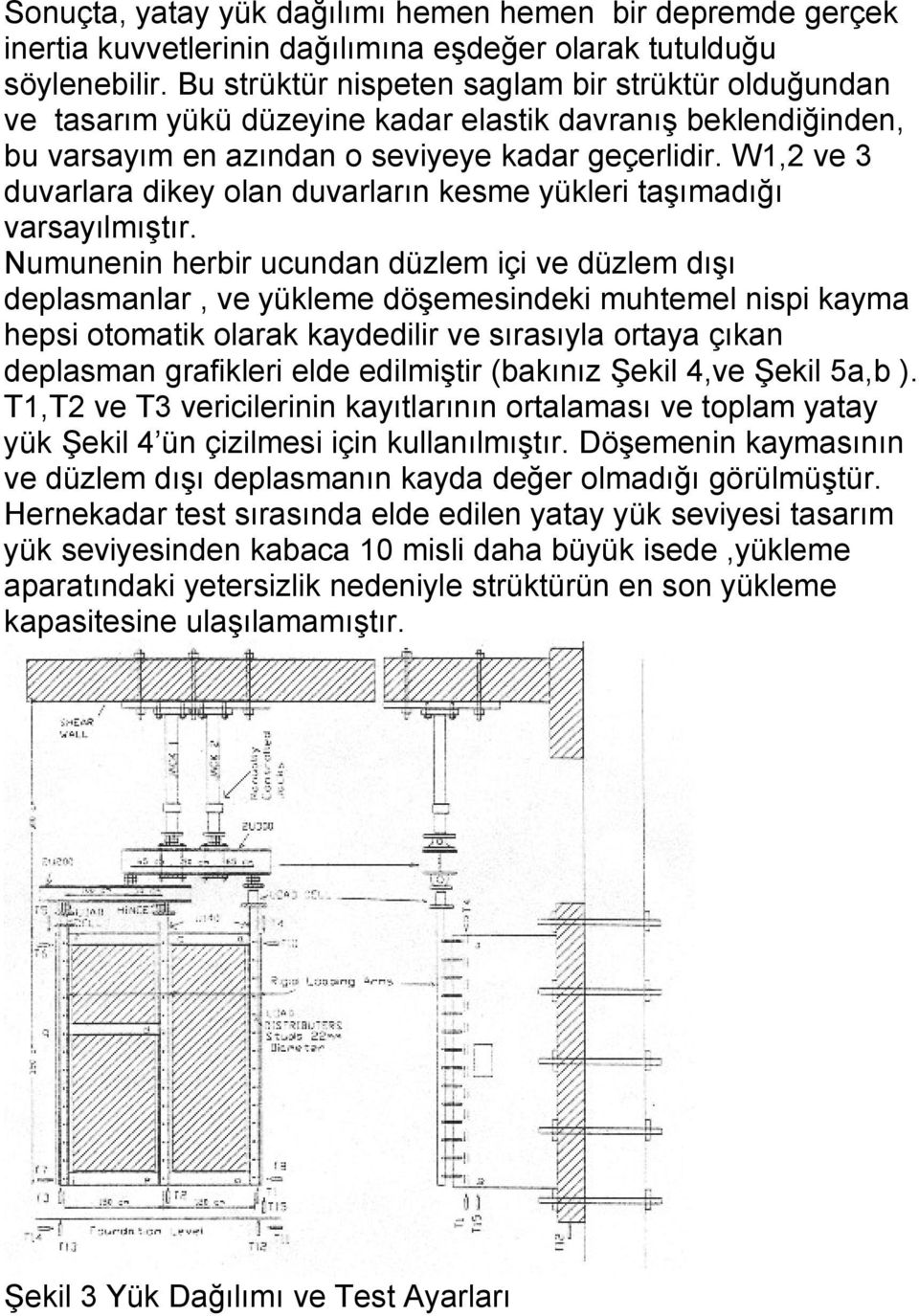 W1,2 ve 3 duvarlara dikey olan duvarların kesme yükleri taşımadığı varsayılmıştır.