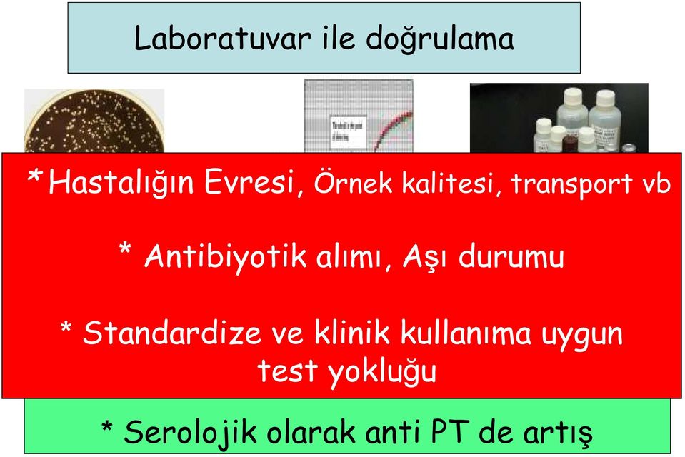 kültürde üretilmesi * Standardize ve klinik kullanıma uygun * PCR ile