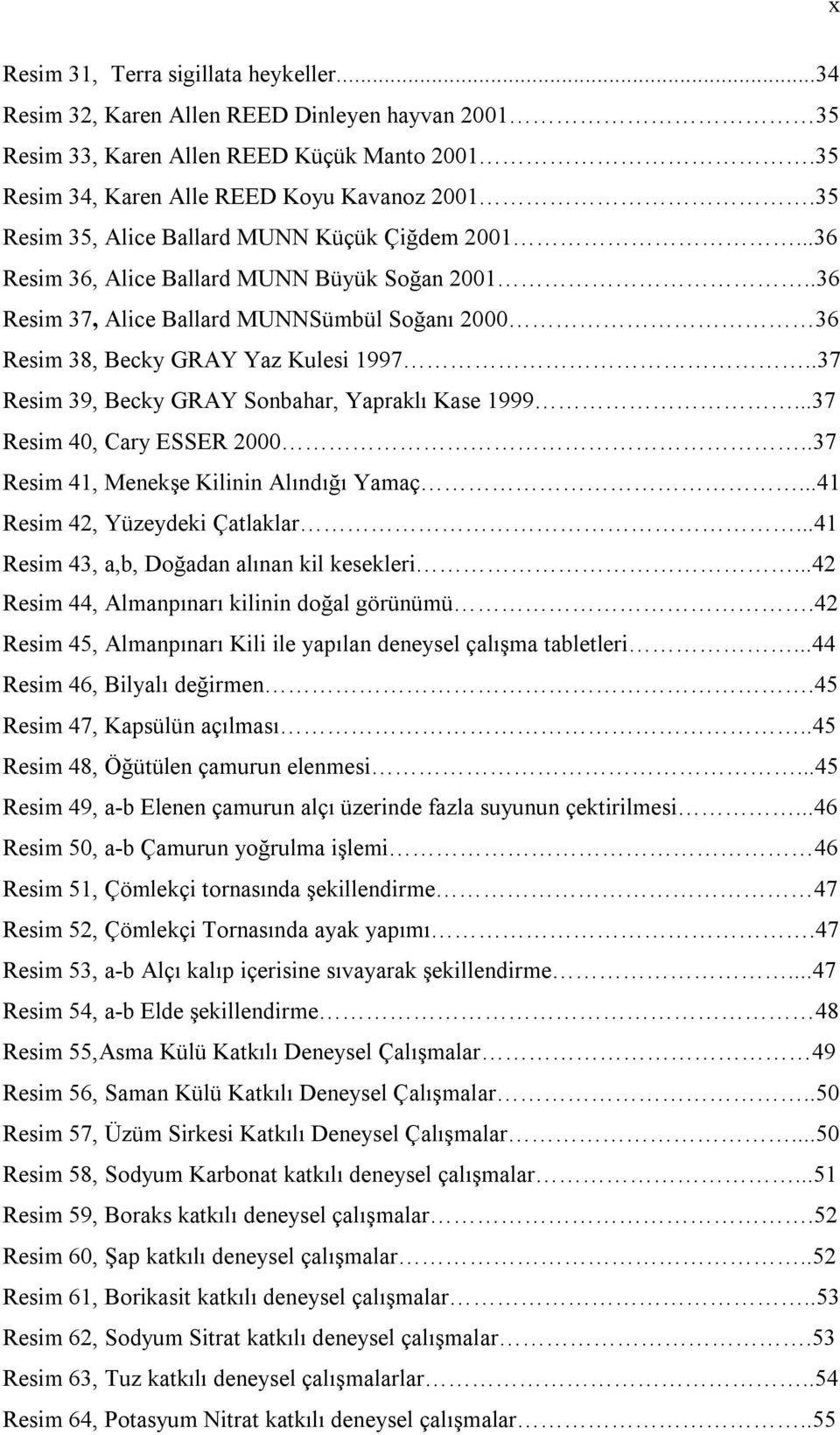 .37 Resim 39, Becky GRAY Sonbahar, Yapraklı Kase 1999...37 Resim 40, Cary ESSER 2000..37 Resim 41, Menekşe Kilinin Alındığı Yamaç...41 Resim 42, Yüzeydeki Çatlaklar.