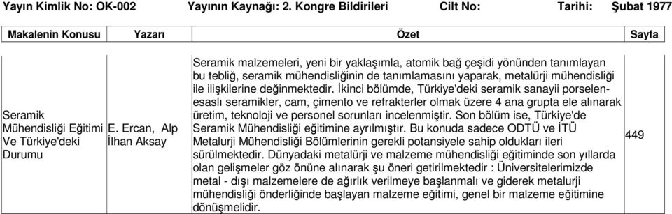 mühendisliği ile ilişkilerine değinmektedir.