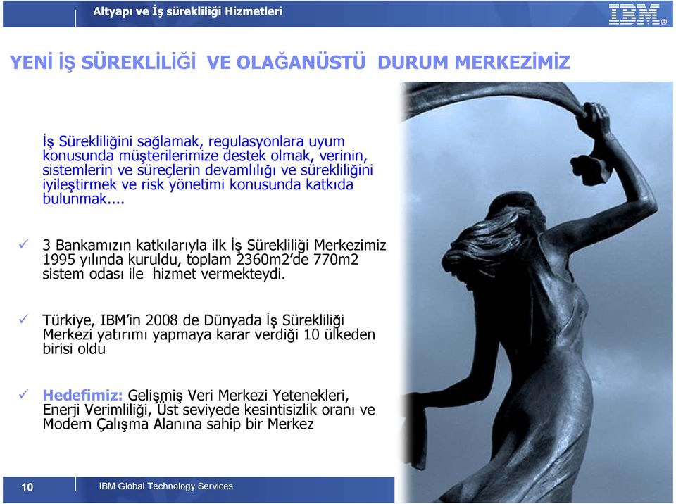 .. 3 Bankamızın katkılarıyla ilk Đş Sürekliliği Merkezimiz 1995 yılında kuruldu, toplam 2360m2 de 770m2 sistem odası ile hizmet vermekteydi.