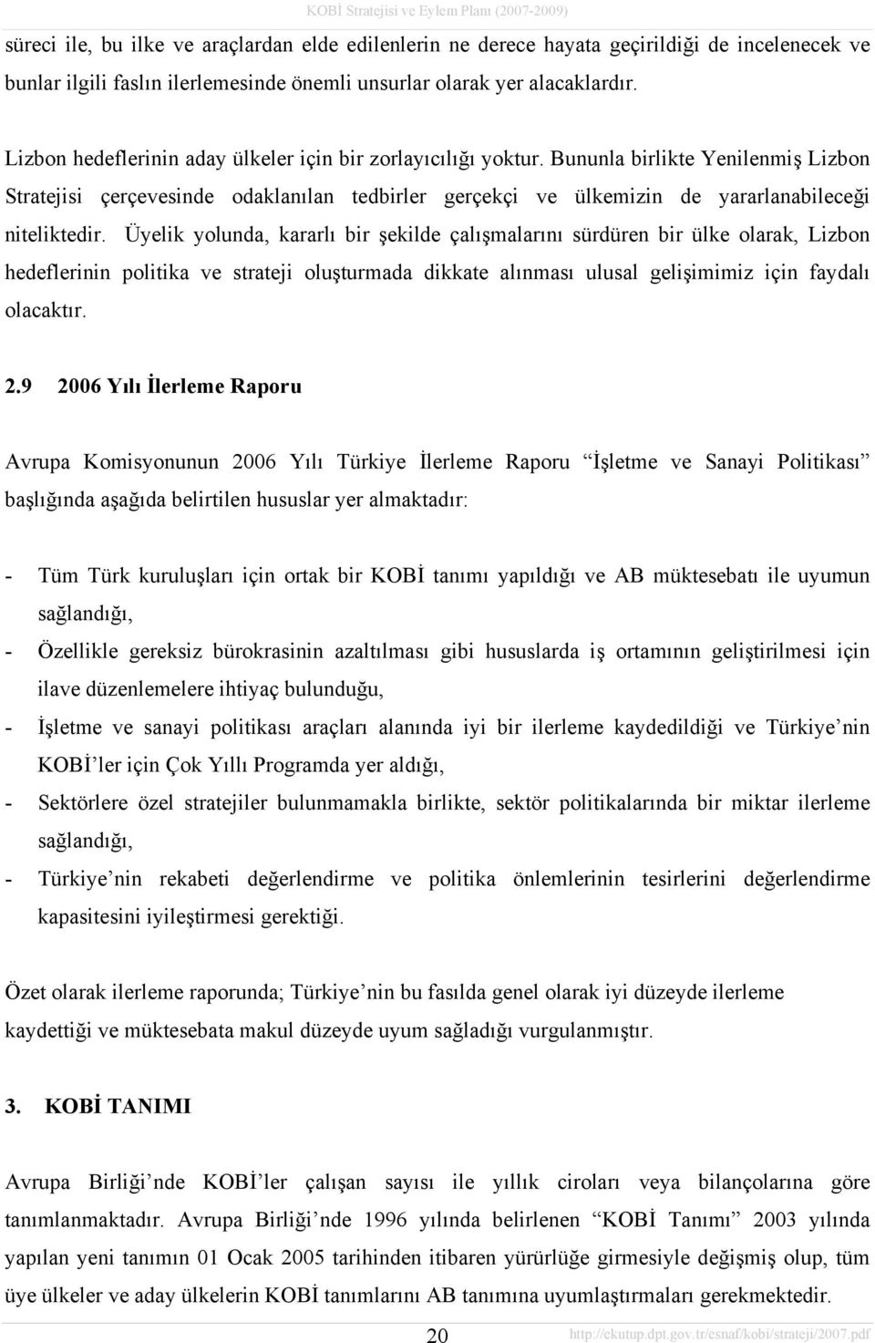 Bununla birlikte Yenilenmiş Lizbon Stratejisi çerçevesinde odaklanılan tedbirler gerçekçi ve ülkemizin de yararlanabileceği niteliktedir.