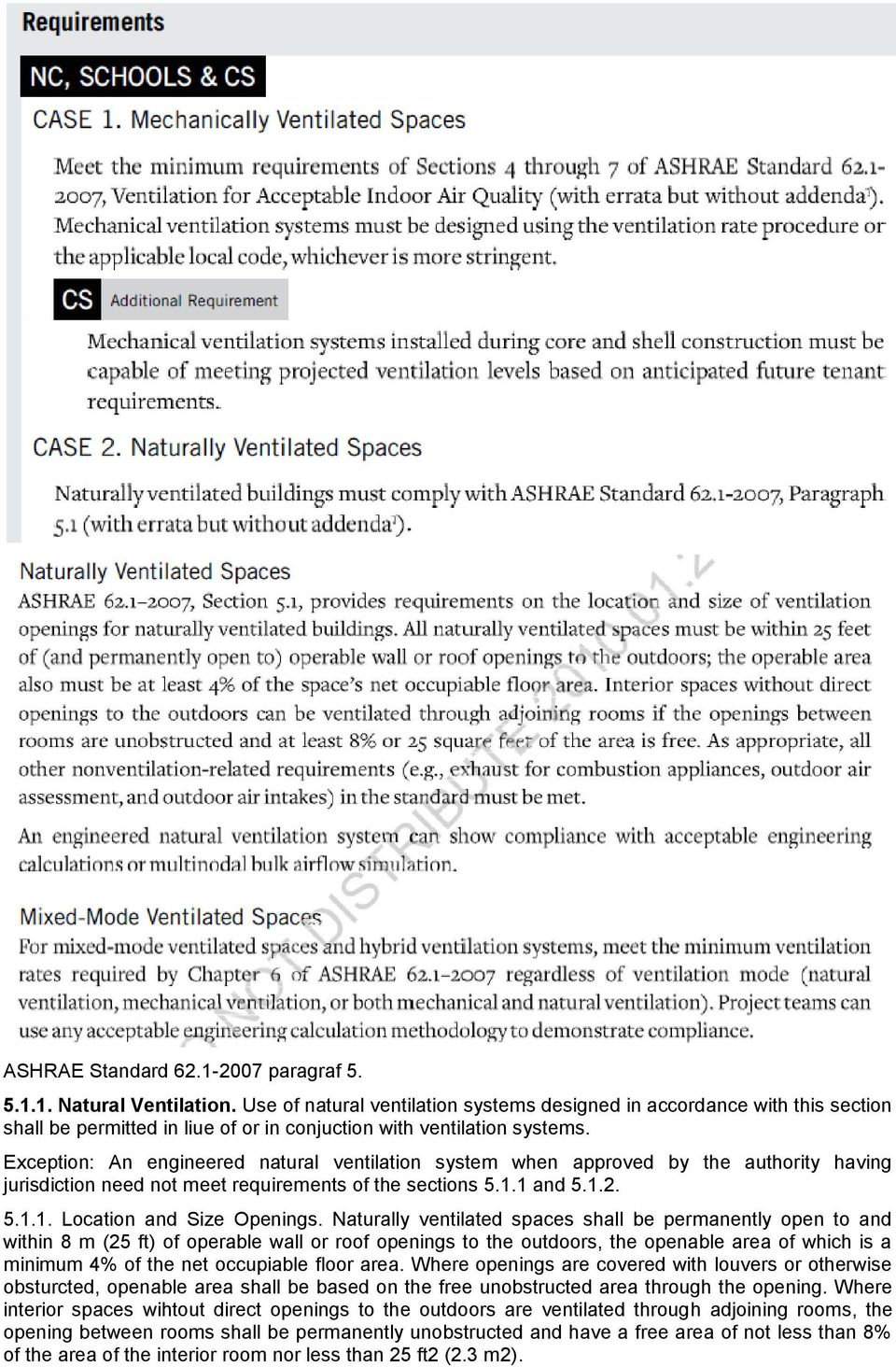 Exception: An engineered natural ventilation system when approved by the authority having jurisdiction need not meet requirements of the sections 5.1.1 and 5.1.2. 5.1.1. Location and Size Openings.