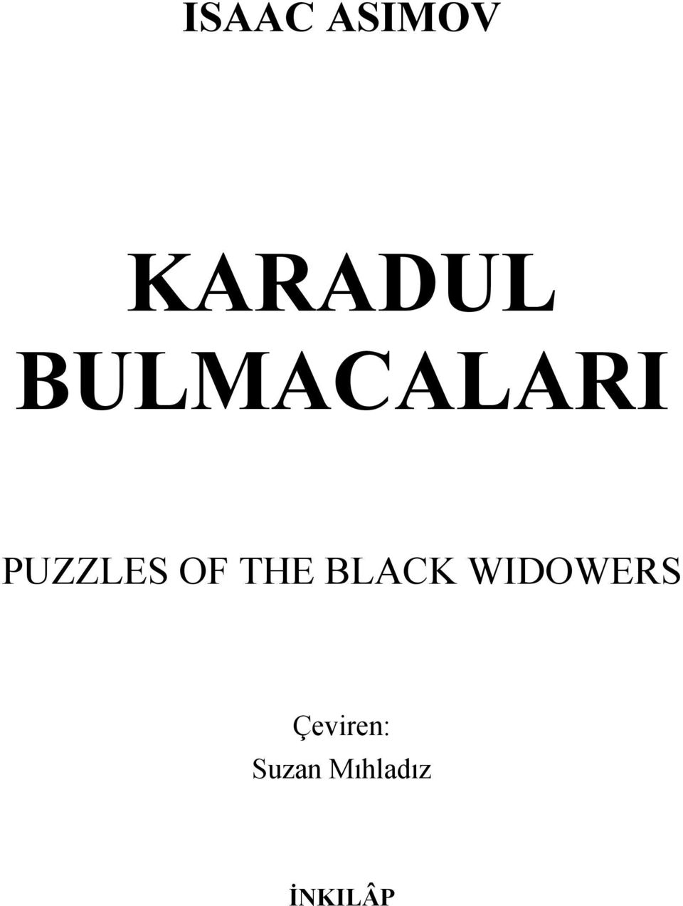 THE BLACK WIDOWERS