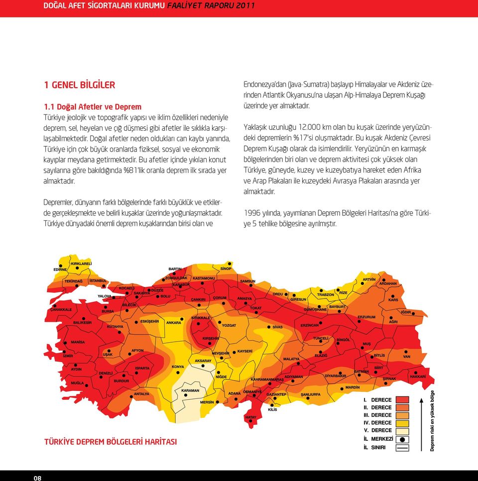 Doğal afetler neden oldukları can kaybı yanında, Türkiye için çok büyük oranlarda fiziksel, sosyal ve ekonomik kayıplar meydana getirmektedir.