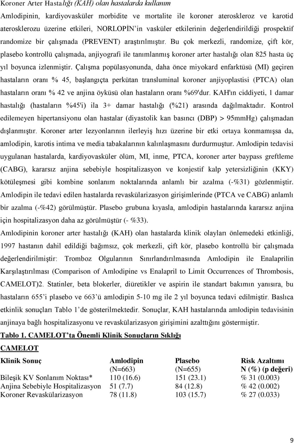 Bu çok merkezli, randomize, çift kör, plasebo kontrollü çalışmada, anjiyografi ile tanımlanmış koroner arter hastalığı olan 825 hasta üç yıl boyunca izlenmiştir.