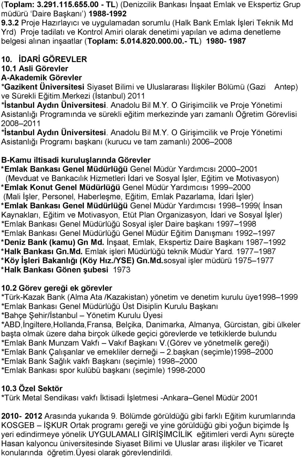 2 Proje Hazırlayıcı ve uygulamadan sorumlu (Halk Bank Emlak İşleri Teknik Md Yrd) Proje tadilatı ve Kontrol Amiri olarak denetimi yapılan ve adıma denetleme belgesi alınan inşaatlar (Toplam: 5.014.