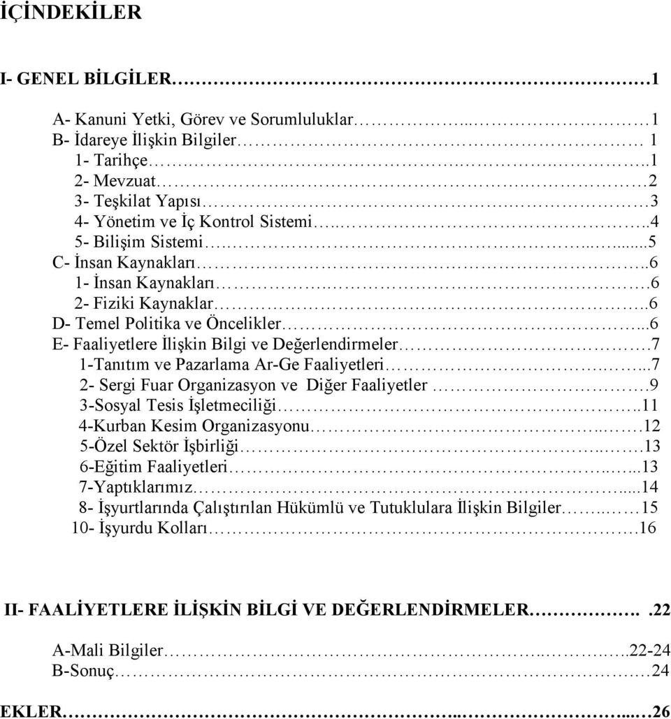 7 1-Tanıtım ve Pazarlama Ar-Ge Faaliyetleri....7 2- Sergi Fuar Organizasyon ve Diğer Faaliyetler.9 3-Sosyal Tesis Đşletmeciliği..11 4-Kurban Kesim Organizasyonu...12 5-Özel Sektör Đşbirliği.