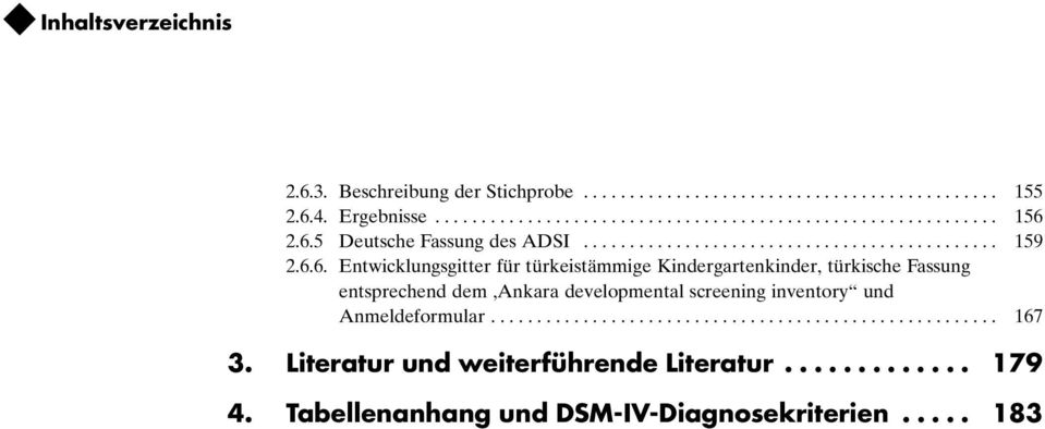 6. Entwicklungsgitter für türkeistämmige Kindergartenkinder, türkische Fassung entsprechend