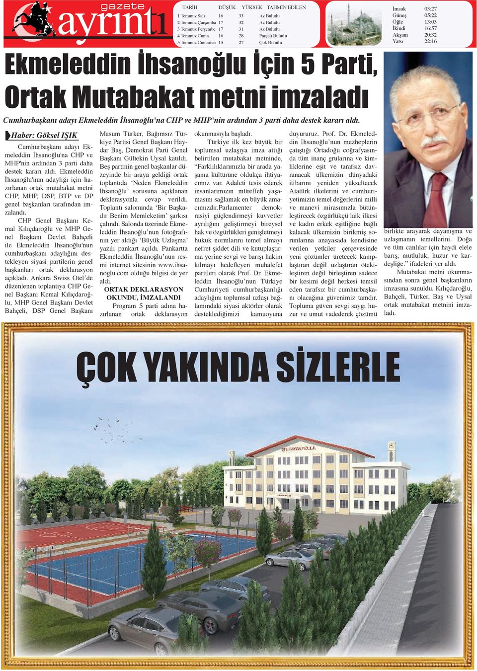MHP'nin ardından 3 parti daha destek kararı aldı. Cumhurbaşkanı adayı Ekmeleddin İhsanoğlu'na CHP ve MHP'nin ardından 3 parti daha destek kararı aldı.