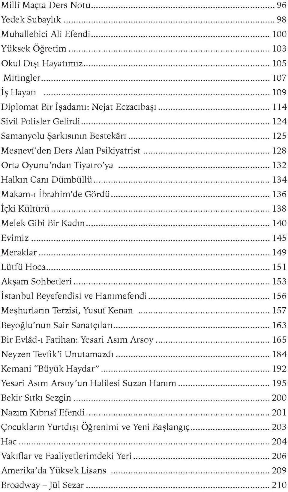 .. 134 Makam-ı İbrahim de Gördü... 136 İçki Kültürü... 138 Melek Gibi Bir Kadın... 140 Evimiz... 145 Meraklar... 149 Lütfü Hoca... 151 Akşam Sohbetleri... 153 İstanbul Beyefendisi ve Hanımefendi.