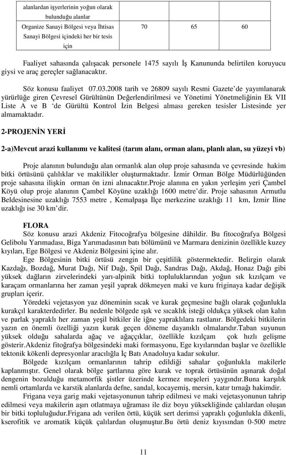 2008 tarih ve 26809 sayılı Resmi Gazete de yayımlanarak yürürlüğe giren Çevresel Gürültünün Değerlendirilmesi ve Yönetimi Yönetmeliğinin Ek VII Liste A ve B de Gürültü Kontrol İzin Belgesi alması