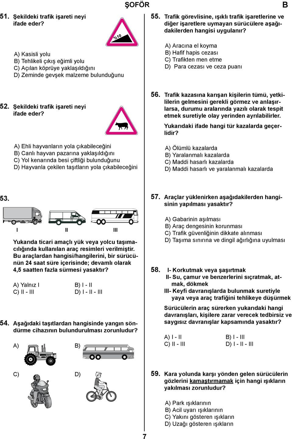 ceza puanı 52. Şekildeki trafik işareti neyi ifade eder?