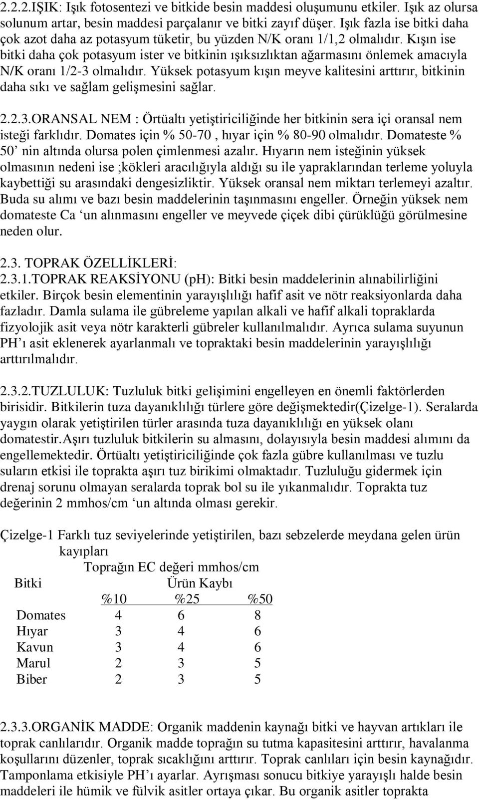 Kýºýn ise bitki daha çok potasyum ister ve bitkinin ýºýksýzlýktan aðarmasýný önlemek amacýyla N/K oraný 1/2-3 olmalýdýr.