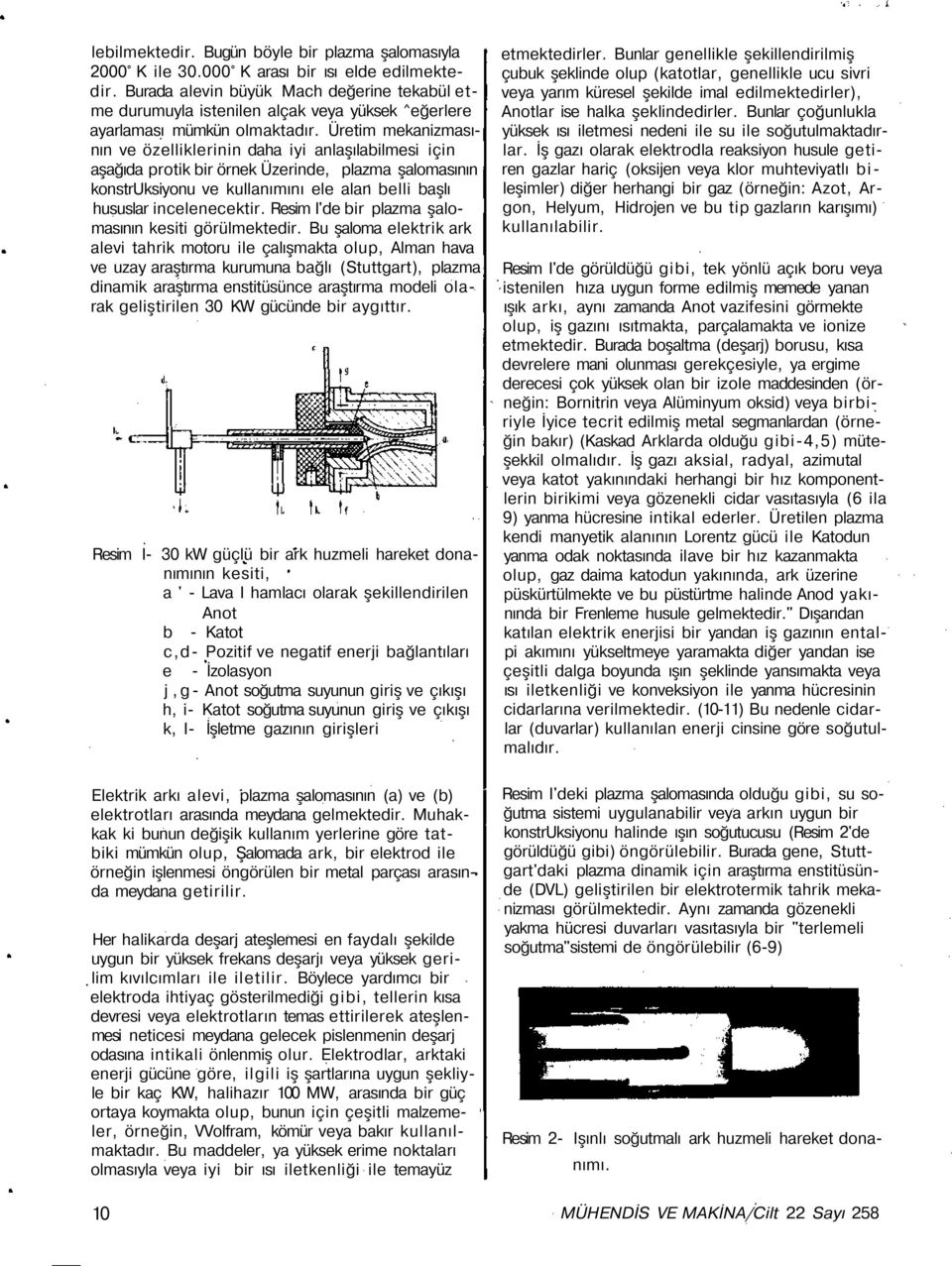 Üretim mekanizmasının ve özelliklerinin daha iyi anlaşılabilmesi için aşağıda protik bir örnek Üzerinde, plazma şalomasının konstruksiyonu ve kullanımını ele alan belli başlı hususlar incelenecektir.