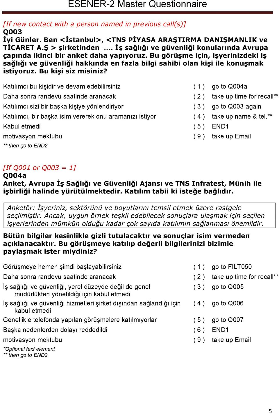 Bu görüşme için, işyerinizdeki iş sağlığı ve güvenliği hakkında en fazla bilgi sahibi olan kişi ile konuşmak istiyoruz. Bu kişi siz misiniz?