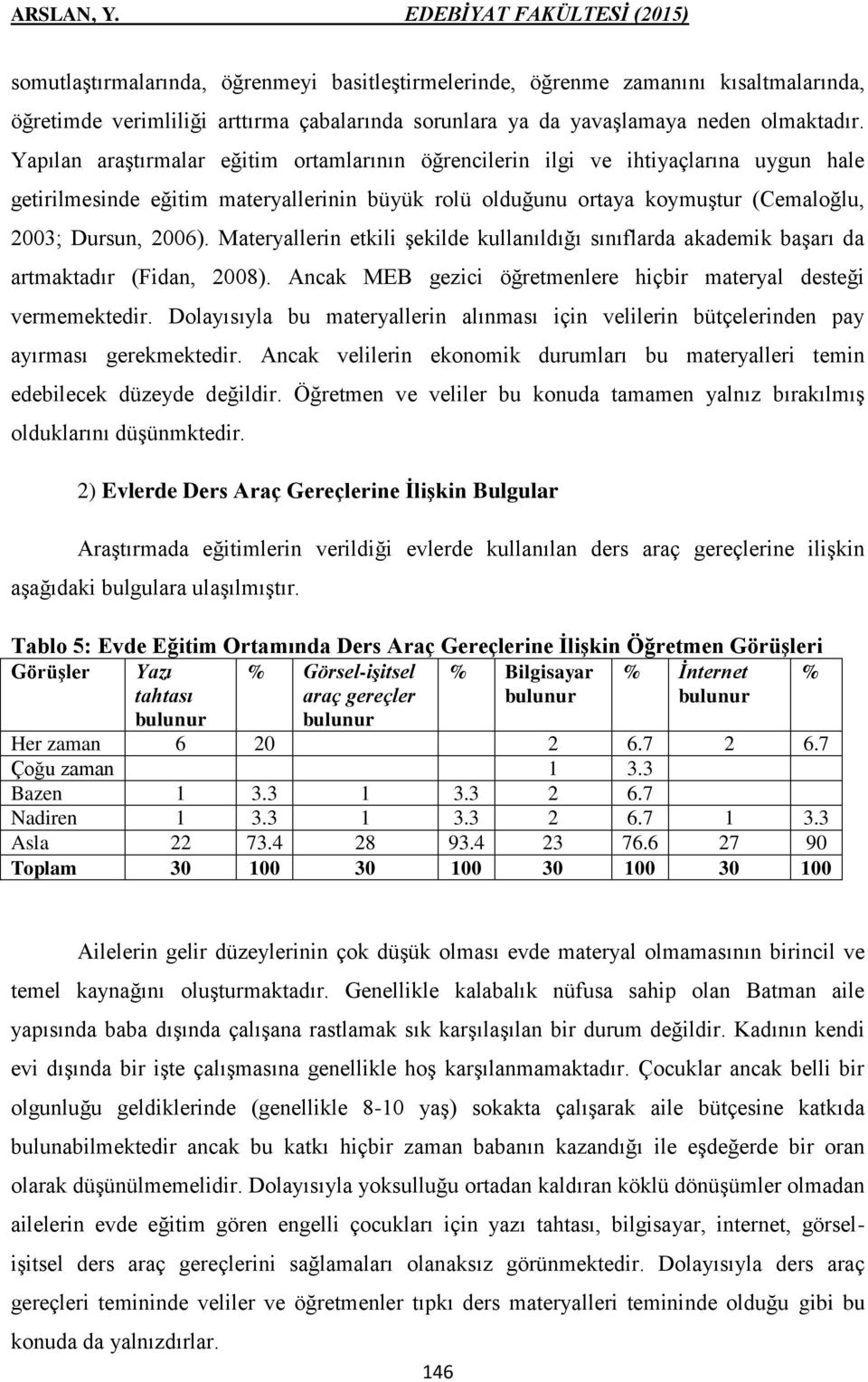 Materyallerin etkili şekilde kullanıldığı sınıflarda akademik başarı da artmaktadır (Fidan, 2008). Ancak MEB gezici öğretmenlere hiçbir materyal desteği vermemektedir.