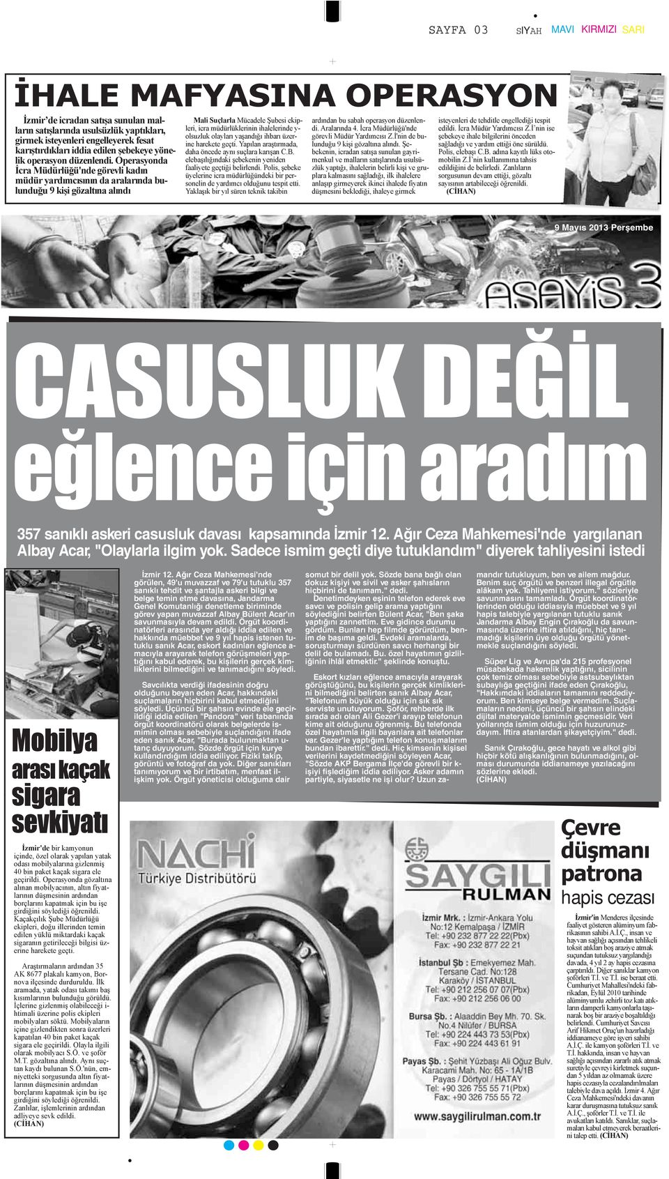 Operasyonda İcra Müdürlüğü'nde görevli kadın müdür yardımcısının da aralarında bulunduğu 9 kişi gözaltına alındı Mali Suçlarla Mücadele Şubesi ekipleri, icra müdürlüklerinin ihalelerinde y- olsuzluk