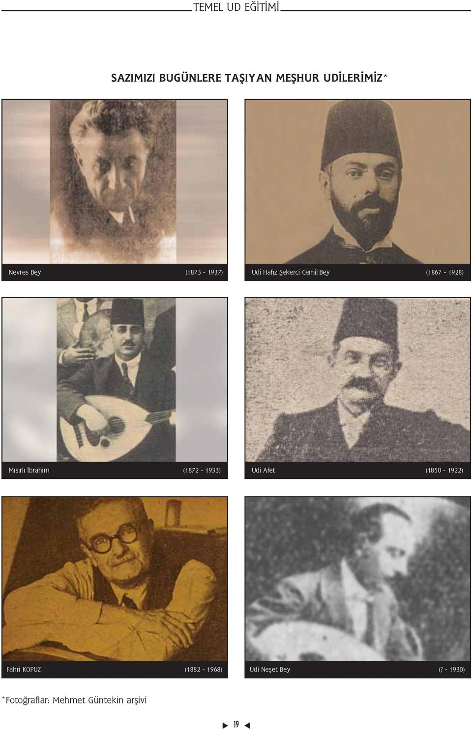 Ýbrahim (1872-1933) Udi Afet (1850-1922) Fahri KOPUZ