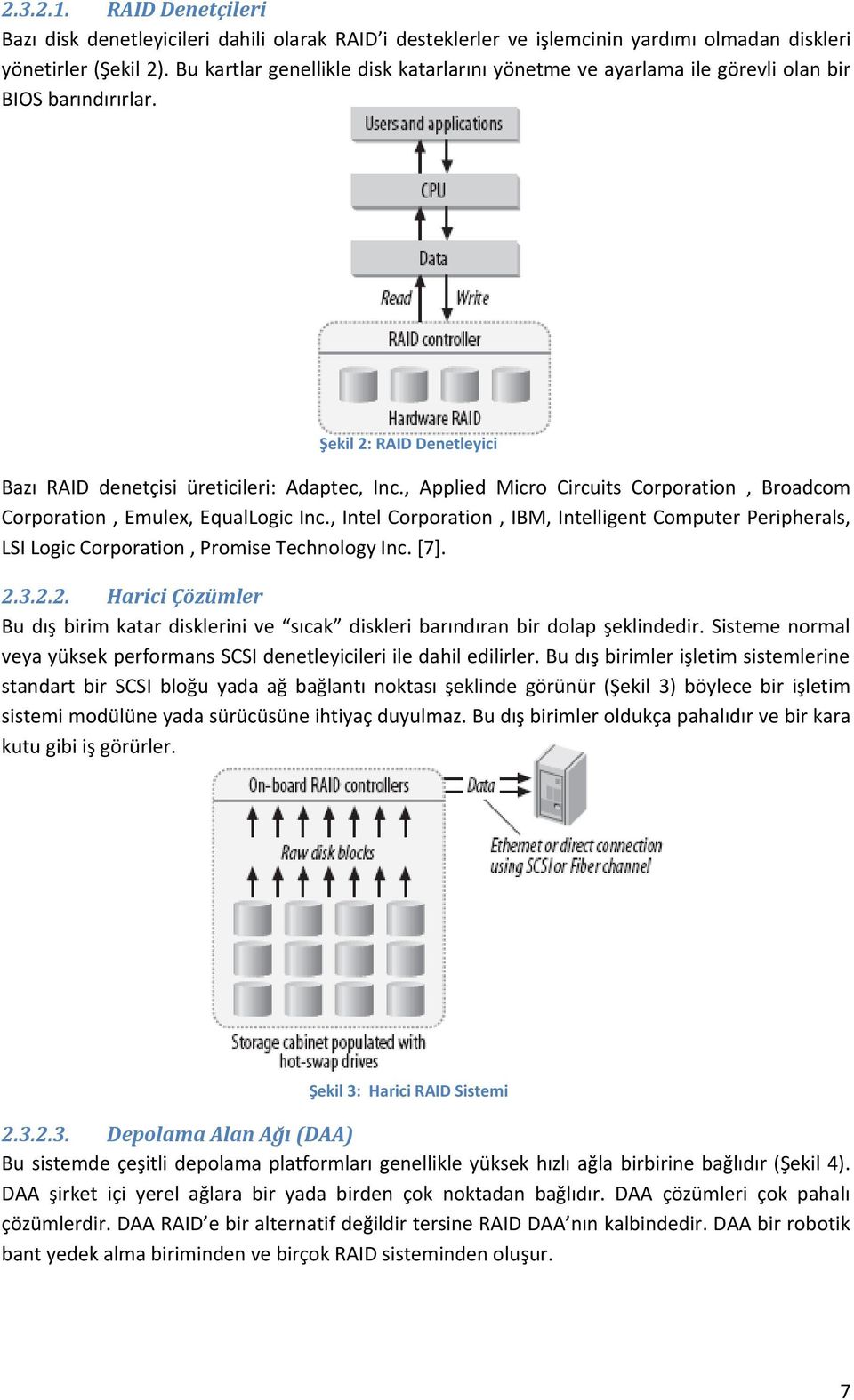 , Applied Micro Circuits Corporation, Broadcom Corporation, Emulex, EqualLogic Inc., Intel Corporation, IBM, Intelligent Computer Peripherals, LSI Logic Corporation, Promise Technology Inc. [7]. 2.3.