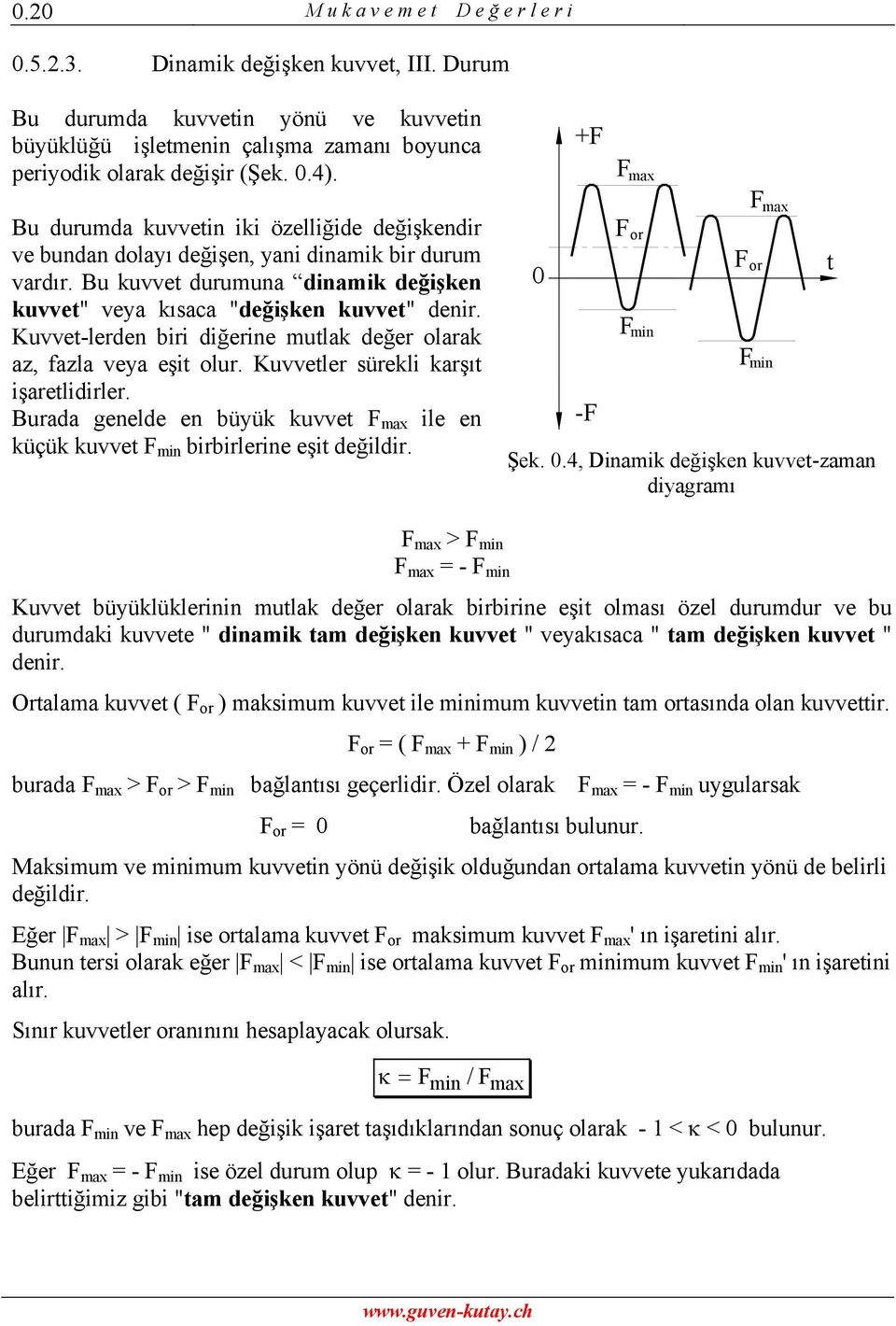 Kuvvet-lerden biri diğerine mutlak değer olarak a, fala vea eşit olur. Kuvvetler sürekli karşıt işaretlidirler. Burada genelde en büük kuvvet ma ile en küçük kuvvet min birbirlerine eşit değildir.