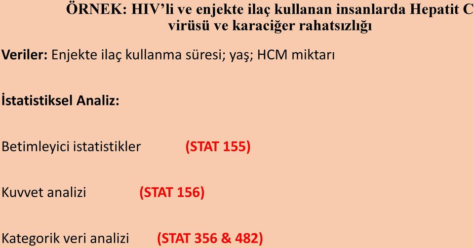 yaş; HCM miktarı İstatistiksel Analiz: Betimleyici istatistikler