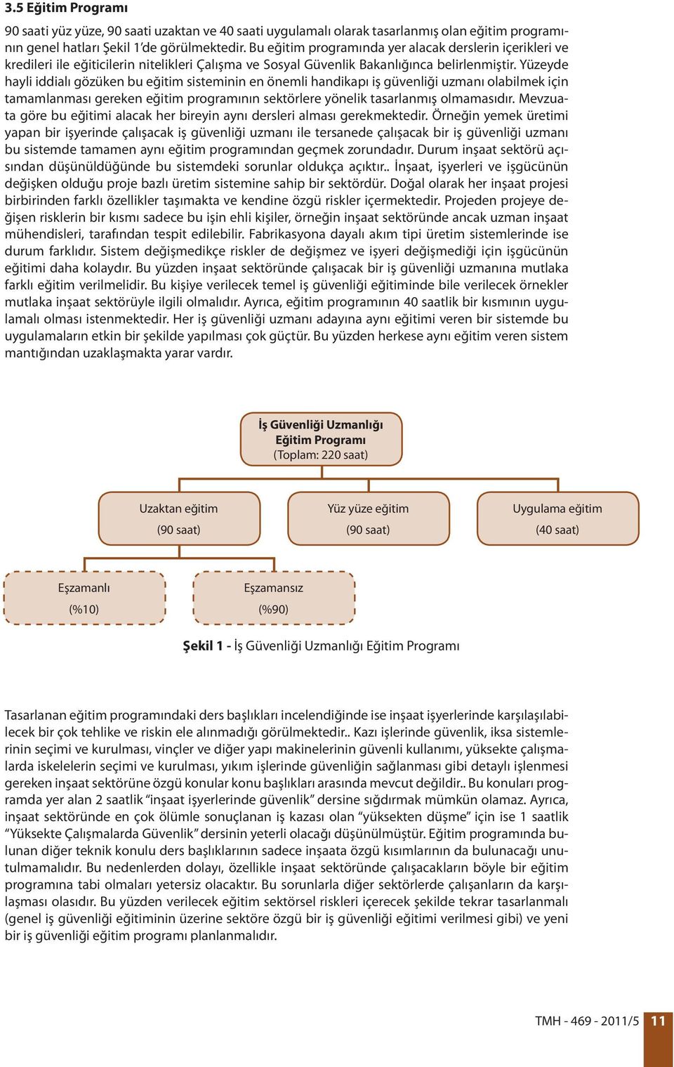 Yüzeyde hayli iddialı gözüken bu eğitim sisteminin en önemli handikapı iş güvenliği uzmanı olabilmek için tamamlanması gereken eğitim programının sektörlere yönelik tasarlanmış olmamasıdır.