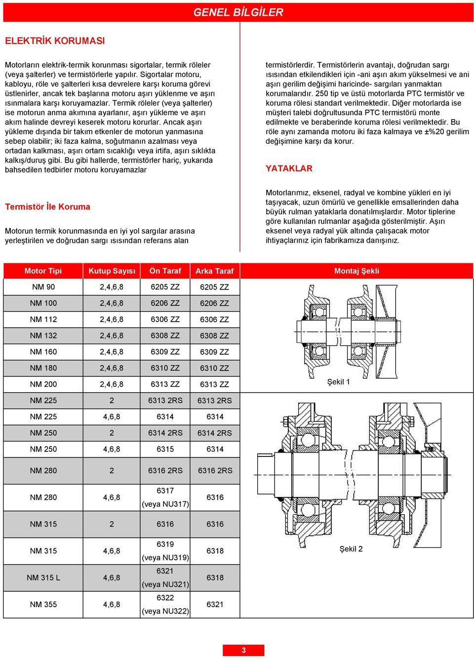 Termik röleler (veya şalterler) ise motorun anma akımına ayarlanır, aşırı yükleme ve aşırı akım halinde devreyi keserek motoru korurlar.