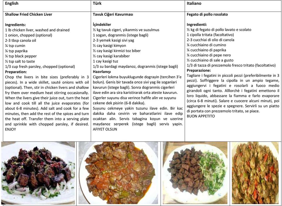 Then, stir in chicken livers and shallow fry them over medium heat stirring occasionally.