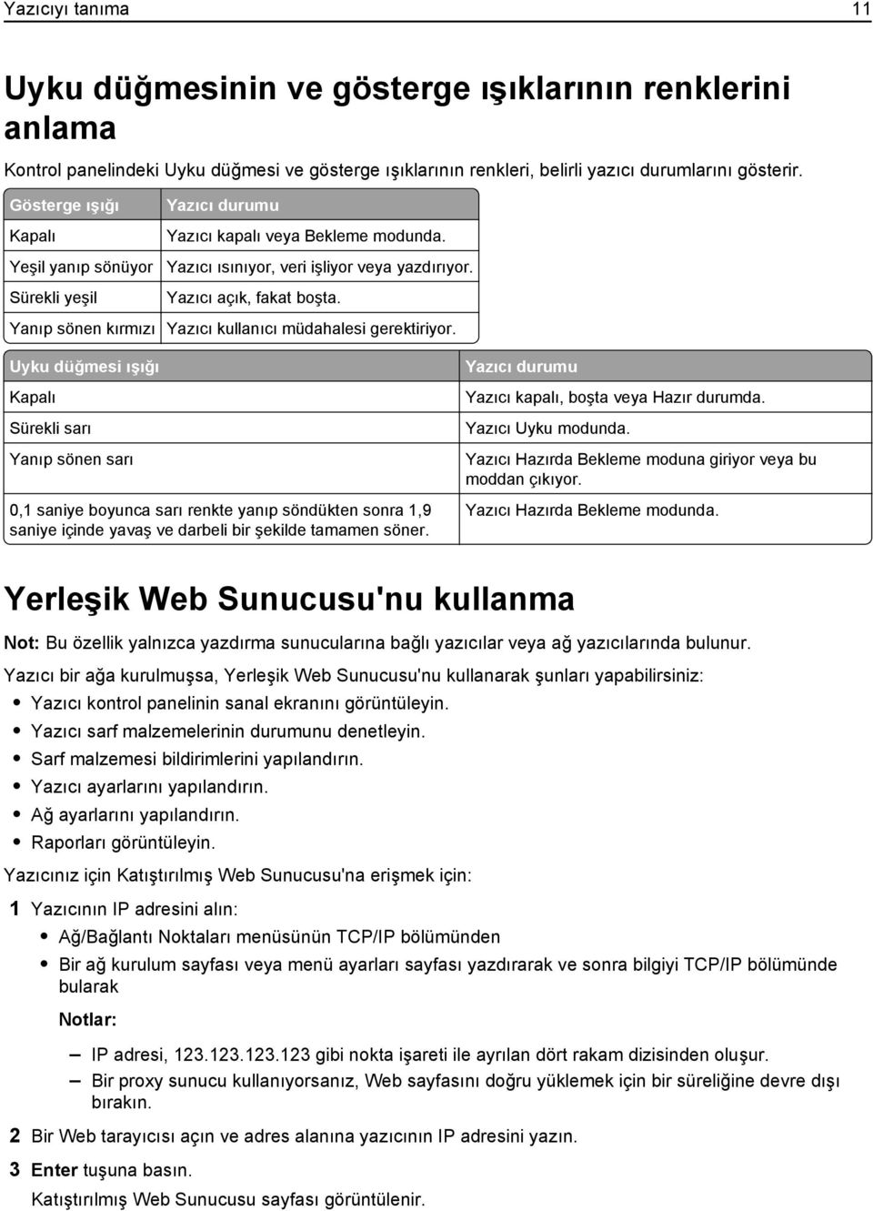 Yanıp sönen kırmızı Yazıcı kullanıcı müdahalesi gerektiriyor.