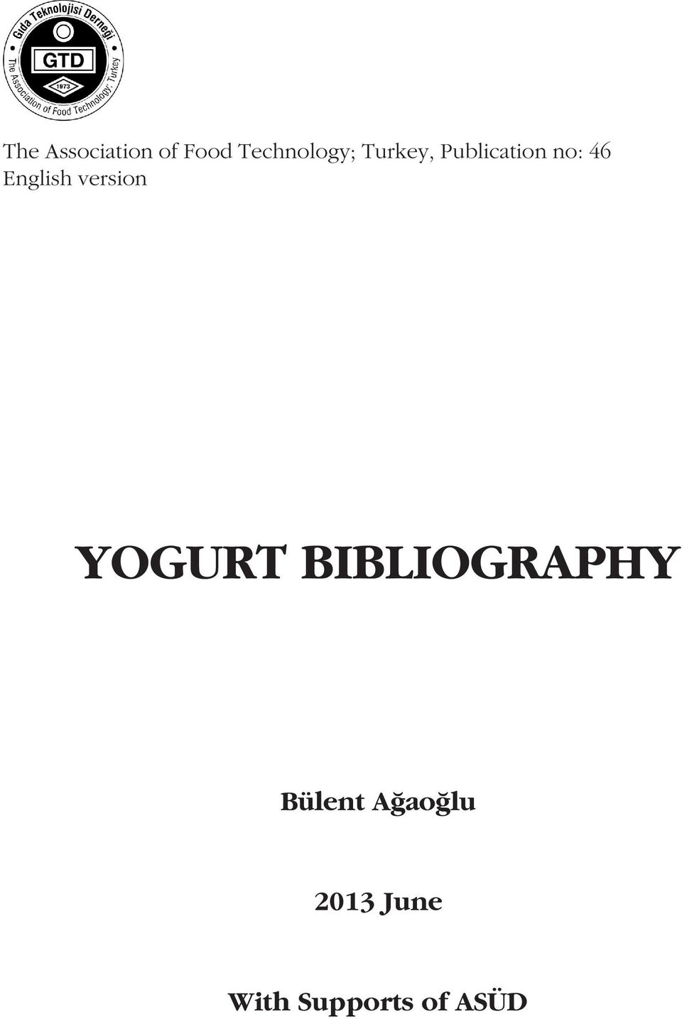 version YOGURT BIBLIOGRAPHY Bülent