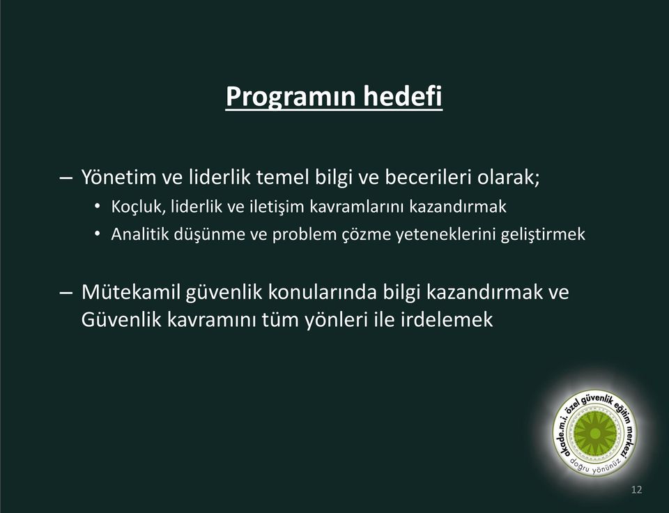 ve problem çözme yeteneklerini geliştirmek Mütekamil güvenlik