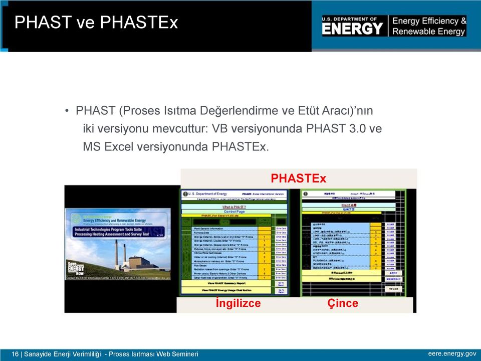 0 ve MS Excel versiyonunda PHASTEx.