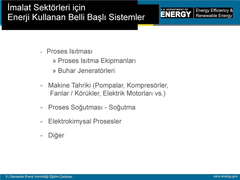 Kompresörler, Fanlar / Körükler, Elektrik Motorları vs.