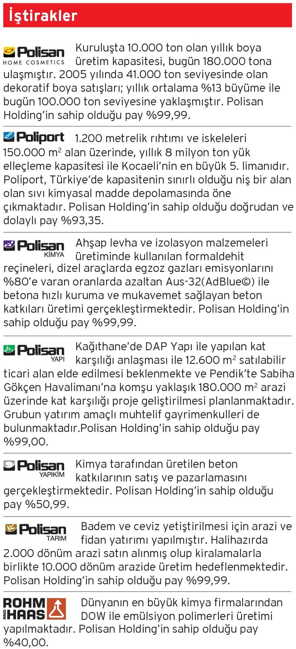 000 m 2 alan üzerinde, yıllık 8 milyon ton yük elleçleme kapasitesi ile Kocaeli nin en büyük 5. limanıdır.