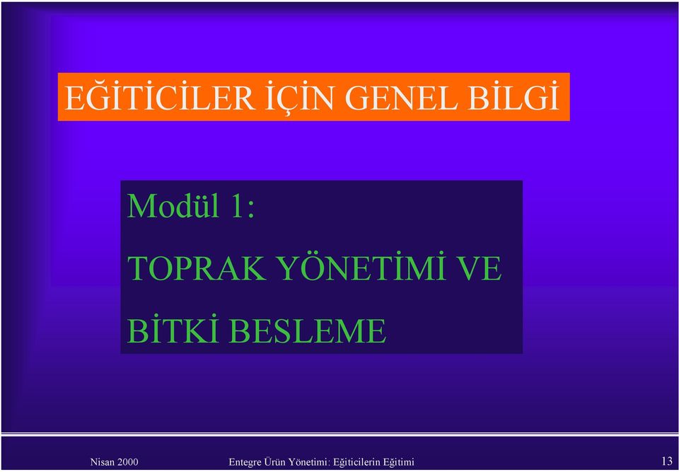 BİTKİ BESLEME Nisan 2000