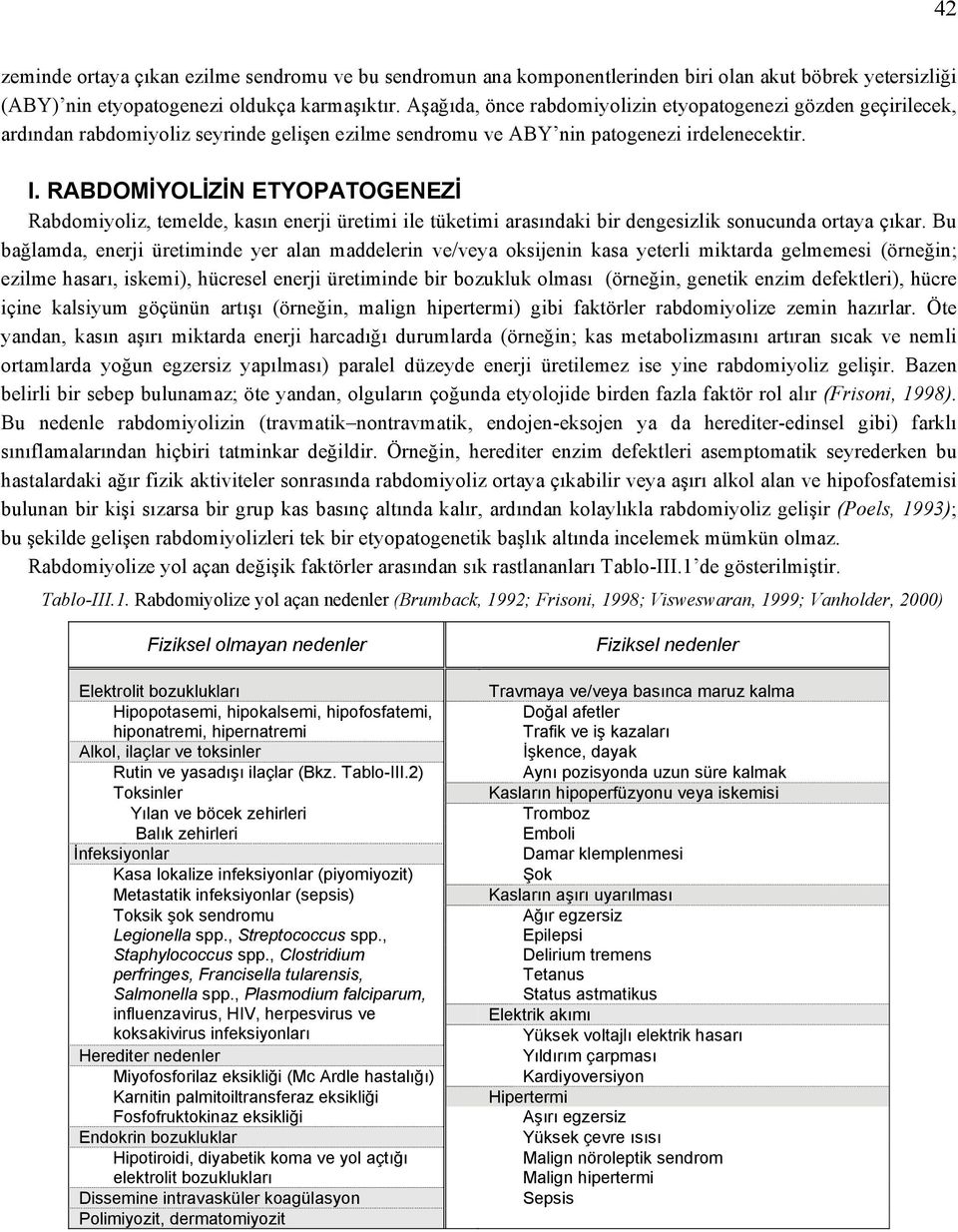 RABDOMİYOLİZİN ETYOPATOGENEZİ Rabdomiyoliz, temelde, kasın enerji üretimi ile tüketimi arasındaki bir dengesizlik sonucunda ortaya çıkar.