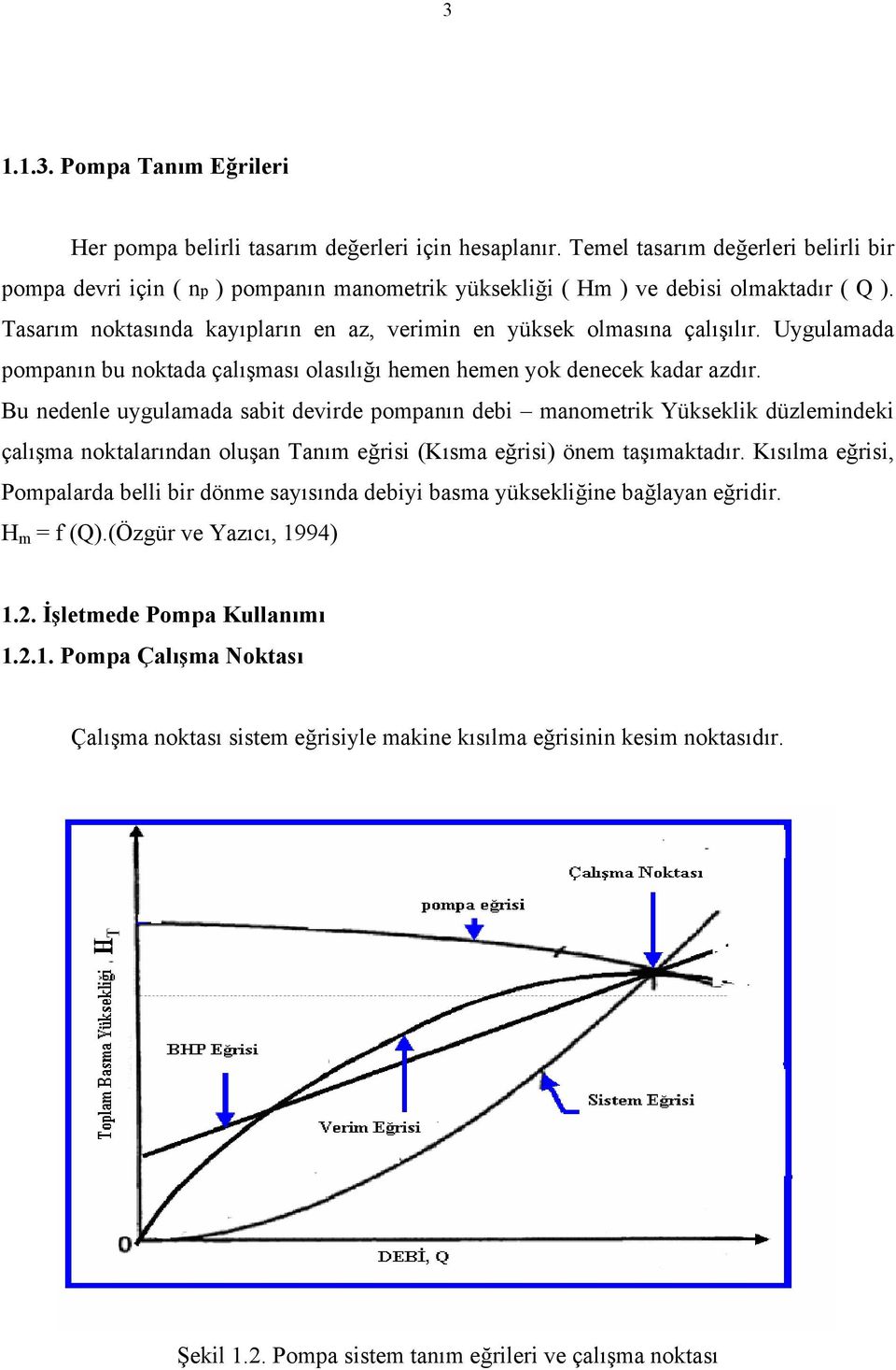 Uygulamada pompanın bu noktada çalışması olasılığı hemen hemen yok denecek kadar azdır.