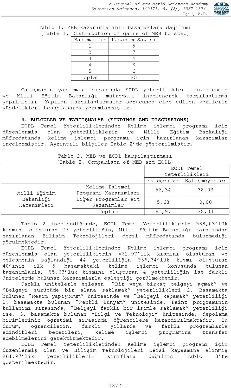 incelenerek karşılaştırma yapılmıştır. Yapılan karşılaştırmalar sonucunda elde edilen verilerin yüzdelikleri hesaplanarak yorumlanmıştır. 4.