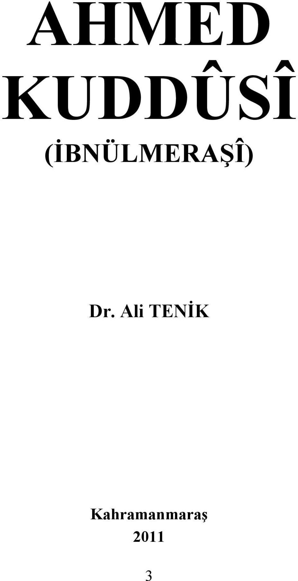 Dr. Ali TENĐK