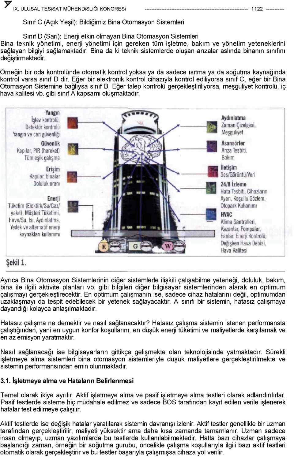 Bina da ki teknik sistemlerde oluşan arızalar aslında binanın sınıfını değiştirmektedir.