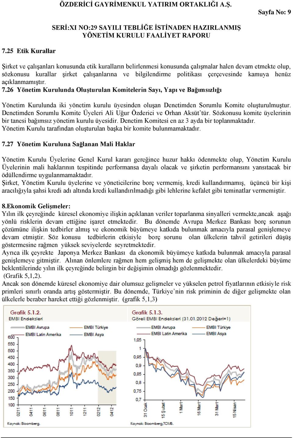 çerçevesinde kamuya henüz açıklanmamıştır. 7.