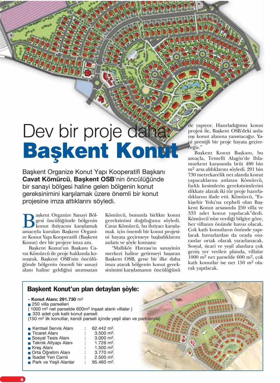 Baflkent Organize Sanayi Bölgesi öncülü ünde bölgenin konut ihtiyac n karfl lamak amac yla kurulan Baflkent Organize Konut Yap Kooperatifi (Baflkent Konut) dev bir projeye imza att.