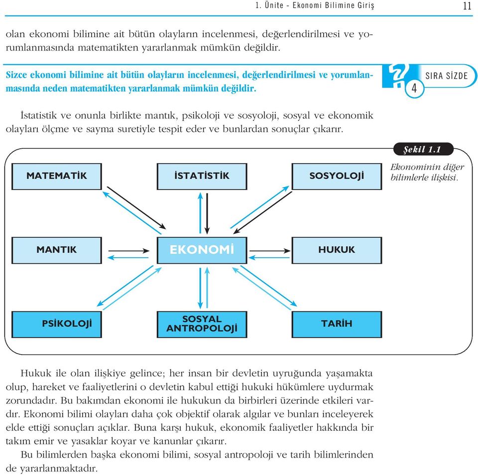 4 SIRA S ZDE DÜfiÜNEL M statistik ve onunla birlikte mant k, psikoloji ve sosyoloji, sosyal ve ekonomik olaylar ölçme ve sayma suretiyle tespit eder ve bunlardan sonuçlar ç kar r.