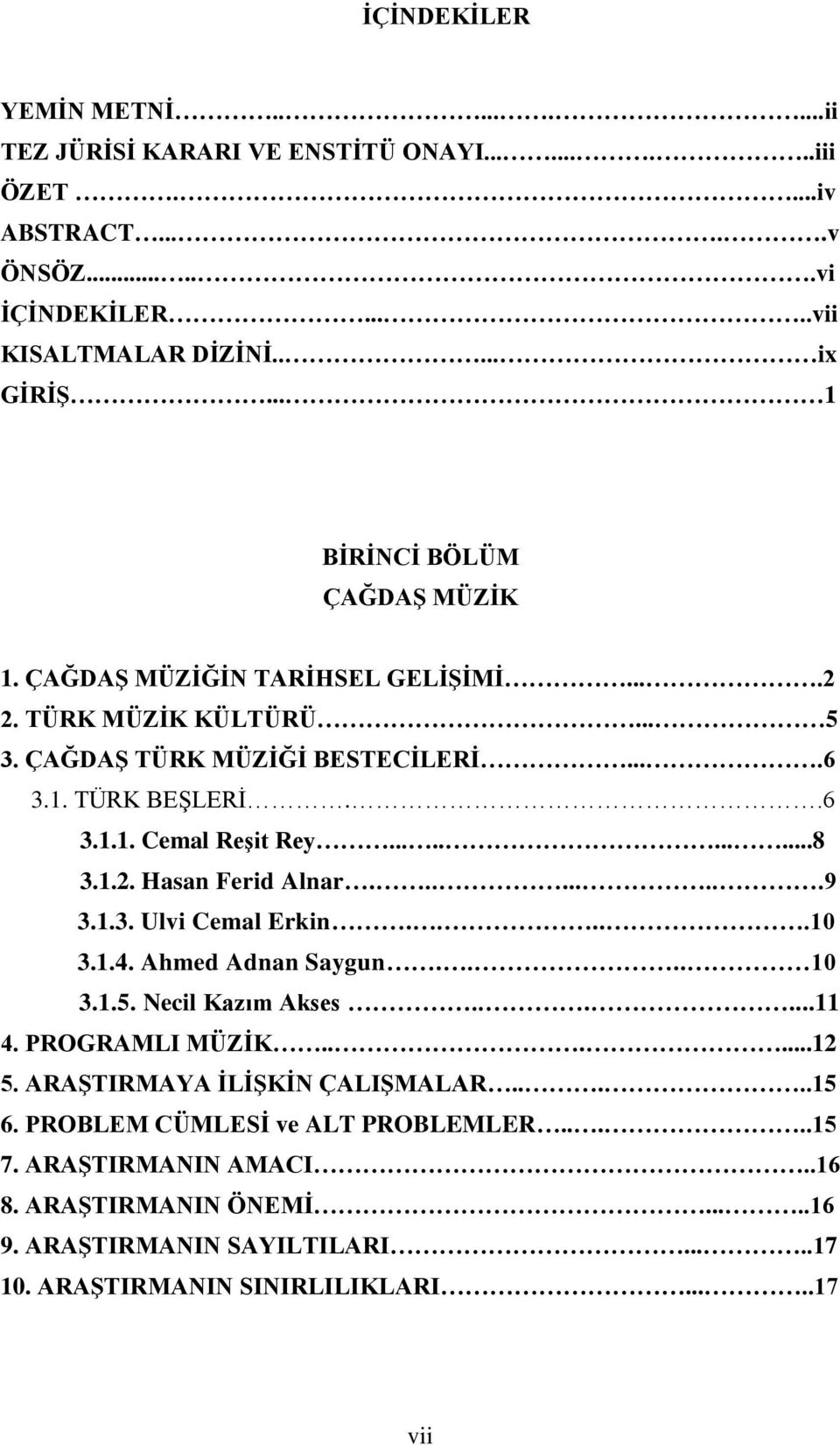 1.2. Hasan Ferid Alnar.........9 3.1.3. Ulvi Cemal Erkin.....10 3.1.4. Ahmed Adnan Saygun.... 10 3.1.5. Necil Kazım Akses......11 4. PROGRAMLI MÜZĠK......12 5.