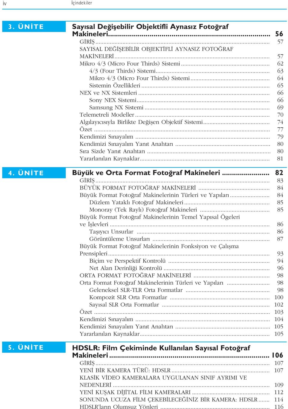 .. 66 Samsung NX Sistemi... 69 Telemetreli Modeller... 70 Alg lay c s yla Birlikte De iflen Objektif Sistemi... 74 Özet... 77 Kendimizi S nayal m... 79 Kendimizi S nayal m Yan t Anahtar.